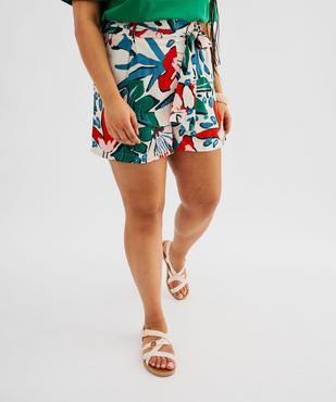 Short fluide à motifs fleuris femme grande taille vue2 - GEMO (G TAILLE) - GEMO