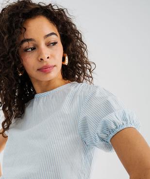 Blouse manches courtes à rayures femme vue2 - GEMO(FEMME PAP) - GEMO