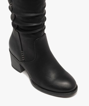 Bottes doublure chaude avec empiècement tricoté sur la tige femme vue5 - GEMO(URBAIN) - GEMO
