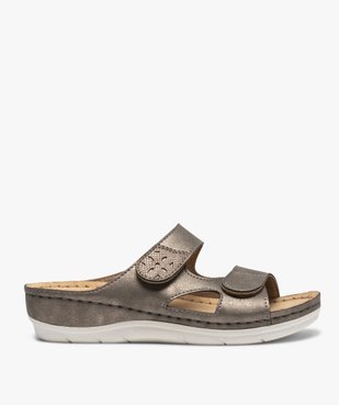 Mules femme confort dessus larges brides à scratch vue1 - GEMO (CONFORT) - GEMO