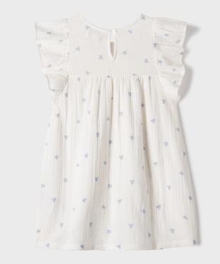 Chemise de nuit en gaze de coton à manches volantées fille - LuluCastagnette vue3 - LULUCASTAGNETTE - GEMO