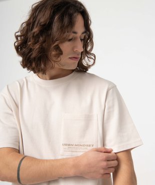 Tee-shirt à manches courtes et poche poitrine homme vue6 - GEMO (HOMME) - GEMO