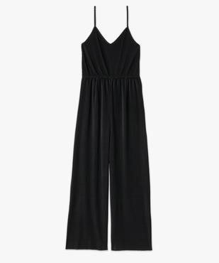 Combinaison pantalon à fines bretelles en maille plissée femme vue4 - GEMO 4G FEMME - GEMO