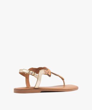 Sandales plates avec dessus en perles à entredoigt femme vue5 - FOLLOW ME - GEMO