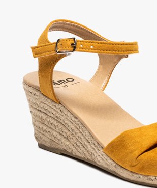 Sandales femme à talon compensé en corde vue6 - GEMO(URBAIN) - GEMO