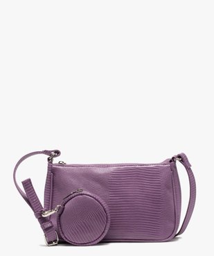 Sac besace femme texturé avec petit porte-monnaie vue1 - GEMO (ACCESS) - GEMO