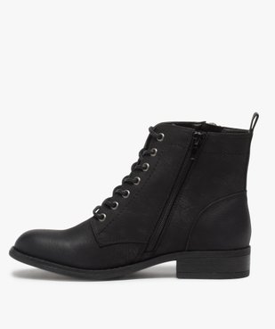 Boots femme style rangers à zip vue3 - GEMO (CASUAL) - GEMO