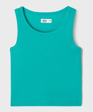 Débardeur en maille côtelée coupe courte fille vue1 - GEMO 4G FILLE - GEMO