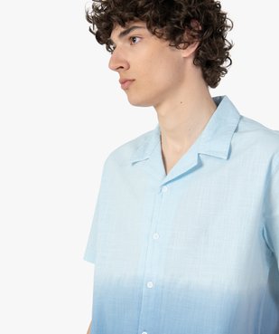 Chemise homme à manches courtes effet tie and dye vue2 - GEMO (HOMME) - GEMO