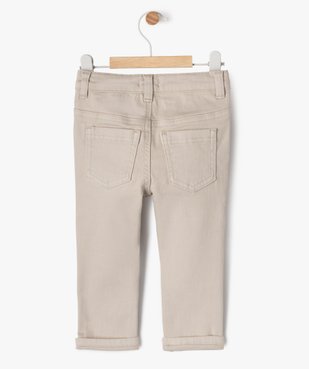 Pantalon slim en toile extensible bébé garçon vue3 - GEMO 4G BEBE - GEMO