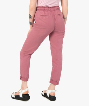 Pantalon femme coupe ample avec ceinture élastiquée vue3 - GEMO(FEMME PAP) - GEMO