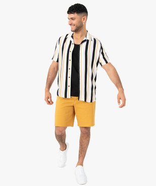 Chemise homme rayée à manches courtes vue6 - GEMO (HOMME) - GEMO
