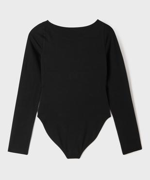 Body manches longues à col bateau fille vue4 - GEMO 4G FILLE - GEMO