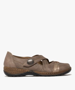 Ballerines confort à brides croisées fermeture scratch femme vue1 - SOFTRELAX - GEMO