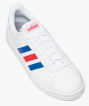 Baskets homme à lacets bandes bicolores - Adidas Grand Court Base vue5 - ADIDAS - GEMO