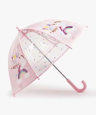 Parapluie fille transparent à motif licorne vue1 - GEMO (ACCESS) - GEMO