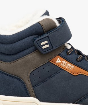 Boots garçon fourrées sherpa à scratch - Hobiz vue6 - HOBIZ - GEMO