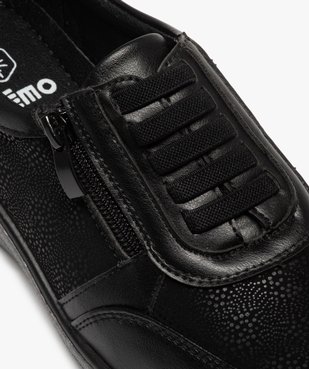 Derbies femme confort à talon compensé fermeture zippée vue6 - GEMO (CONFORT) - GEMO