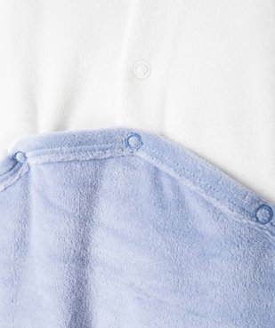 Pyjama bébé en velours motif paresseux à pont-dos vue3 - GEMO(BB COUCHE) - GEMO