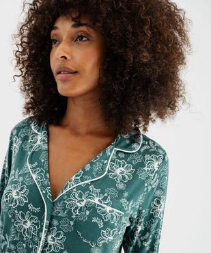 Pyjama deux pièces en viscose femme : chemise et pantalon vue3 - GEMO 4G FEMME - GEMO