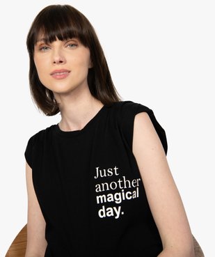 Tee-shirt de grossesse avec col rond et épaulettes vue5 - GEMO (MATER) - GEMO