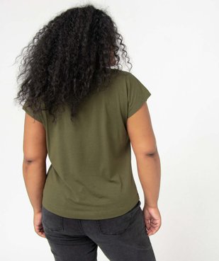 Tee-shirt femme grande taille loose à manches courtes et motif vue3 - GEMO (G TAILLE) - GEMO