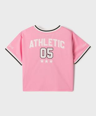 Tee-shirt de sport court à manches courtes fille vue3 - GEMO (ENFANT) - GEMO