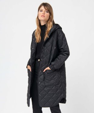 Manteau femme à capuche matelassage fin vue1 - GEMO(FEMME PAP) - GEMO