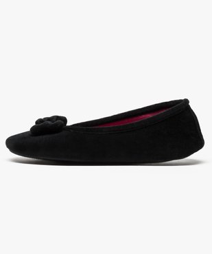 Chaussons ballerines en velours Isotoner vue3 - ISOTONER - GEMO