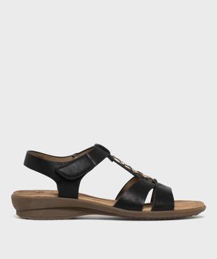 Sandales confort femme avec bijou et fermeture scratch vue1 - G'FLEX - GEMO