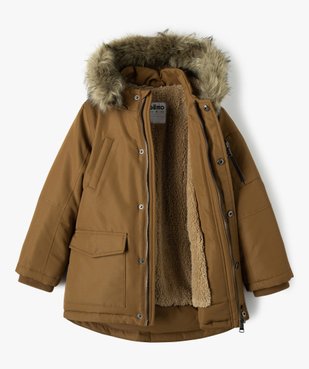 Parka garçon déperlante et multipoche à doublure chaude coloris uni vue5 - GEMO (ENFANT) - GEMO
