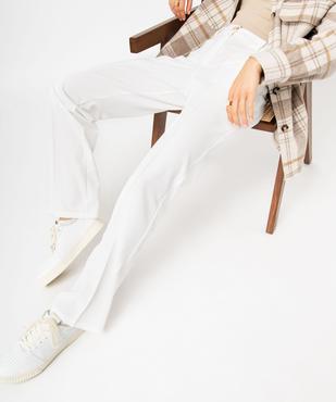 Pantalon en maille coupe droite avec fausses poches plaquées femme vue1 - GEMO(FEMME PAP) - GEMO