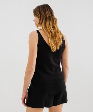 Pull d'été à bretelles avec double décolleté en V femme vue3 - GEMO(FEMME PAP) - GEMO