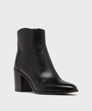 Bottines à talon dessus cuir femme - Tanéo vue2 - TANEO - GEMO