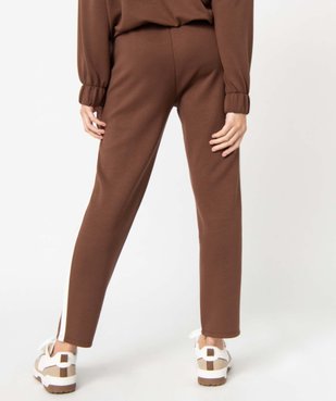 Pantalon de jogging femme avec bandes contrastantes sur les côtés vue3 - GEMO(FEMME PAP) - GEMO