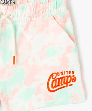 Short fille en maille motif tie and dye - Camps United vue2 - CAMPS UNITED - GEMO