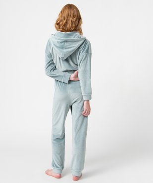Combinaison pyjama femme en velours extensible vue3 - GEMO(HOMWR FEM) - GEMO