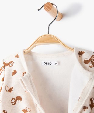 Ensemble bébé 2 pièces : pyjama + bonnet imprimé castor vue4 - GEMO(BB COUCHE) - GEMO