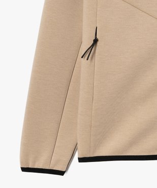 Sweat zippé à capuche en maille stretch garçon vue3 - GEMO (JUNIOR) - GEMO