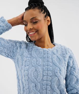 Pyjama chaud en maille douillette femme vue2 - GEMO(HOMWR FEM) - GEMO