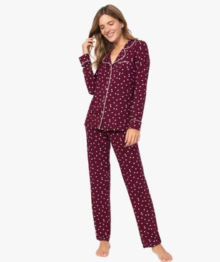 Pyjama femme deux pièces : chemise et pantalon vue1 - GEMO(HOMWR FEM) - GEMO