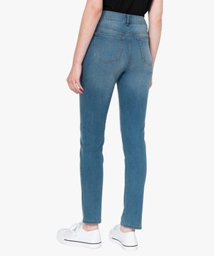 Jean femme slim taille haute délavé et extensible vue3 - GEMO C4G FEMME - GEMO