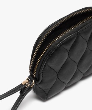 Porte-monnaie femme demi-lune matelassé à zip et dragonne vue3 - GEMO (ACCESS) - GEMO