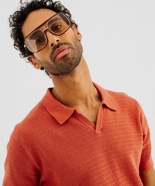 Polo manches courtes en maille fantaisie homme vue5 - GEMO 4G HOMME - GEMO
