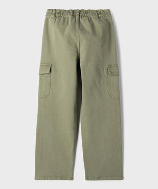 Pantalon cargo loose en denim stretch coloré garçon vue3 - GEMO (JUNIOR) - GEMO