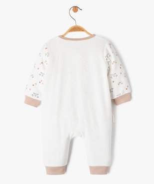 Pyjama en velours avec ouverture zippée devant bébé - Petit Béguin  vue4 - PETIT BEGUIN - GEMO