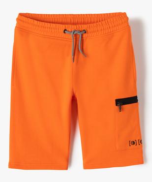 Bermuda garçon en maille jersey et poche zippée vue1 - GEMO (ENFANT) - GEMO