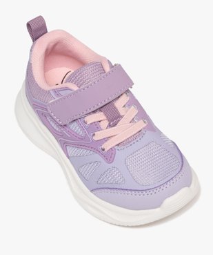 Baskets fille légères en mesh et à scratch avec semelle épaisse vue6 - 5 MILES - GEMO