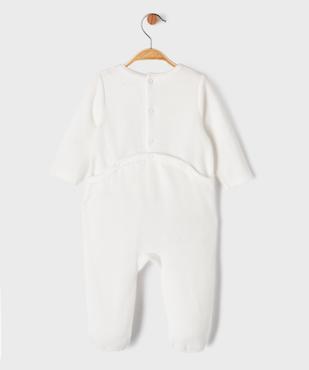 Pyjama en velours avec motif zèbre bébé vue4 - GEMO(BB COUCHE) - GEMO