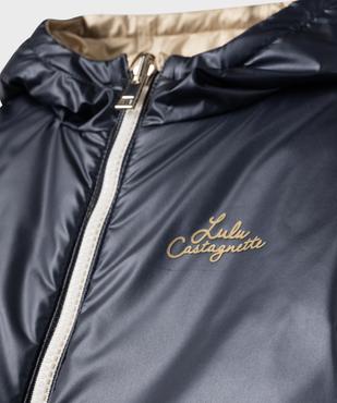 Manteau imperméable à capuche réversible fille - LuluCastagnette vue6 - LULUCASTAGNETTE - GEMO